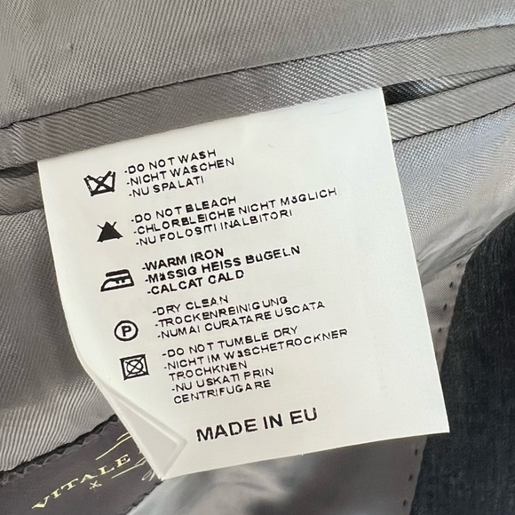 New Oliver Wicks Charcoal Wool and Silk Suit Jacket Blazer Men’s Business - Picture 8 of 12